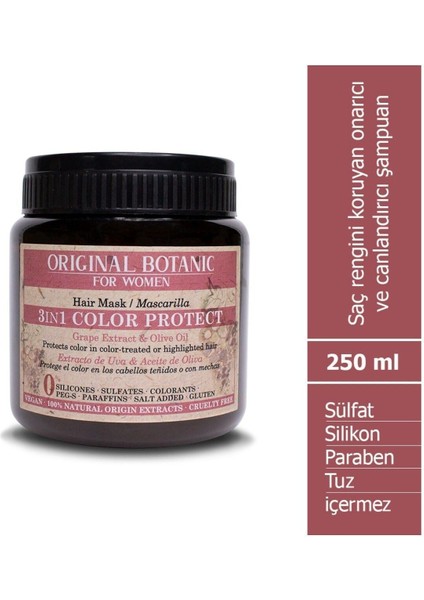 ORIGINAL BOTANIC Renk Koruyucu Vegan Maske Kadın 250ml