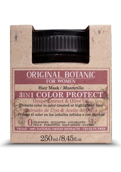 ORIGINAL BOTANIC Renk Koruyucu Vegan Maske Kadın 250ml