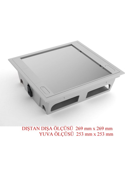 Döşeme Altı - Şap Altı Priz Çıkış Kutusu 18MODÜL ( Şap Altı Kasa Dahil )