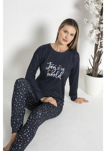 Kadın Kışlık Puantiyeli Termal Pijama Takımı fırsatları