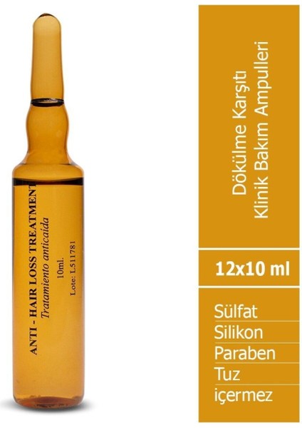 ORIGINAL BOTANIC Dökülme Karşıtı Vegan Klinik Bakım Ampulleri Kadın 12x10ml