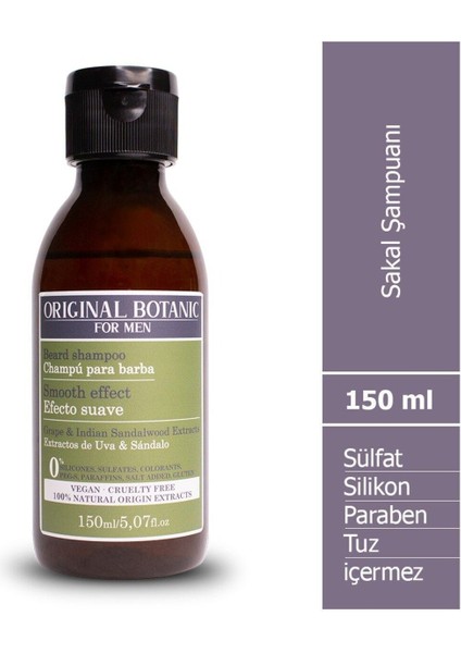 ORIGINAL BOTANIC Vegan Sakal Şampuanı Erkek 150ml
