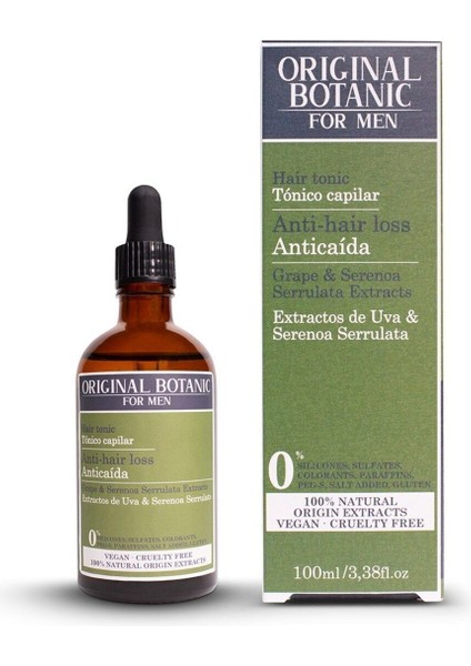 ORIGINAL BOTANIC Vegan Dökülme Karşıtı Saç Toniği Erkek 100ml