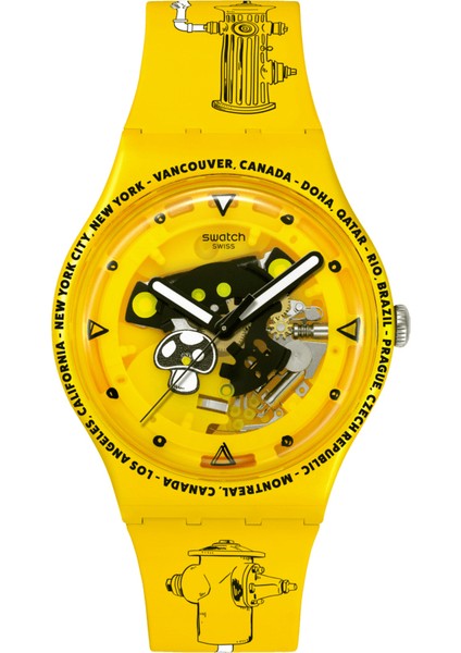 SO29J101 Swatch Time With Andy Anderson Unisex Kol Saati