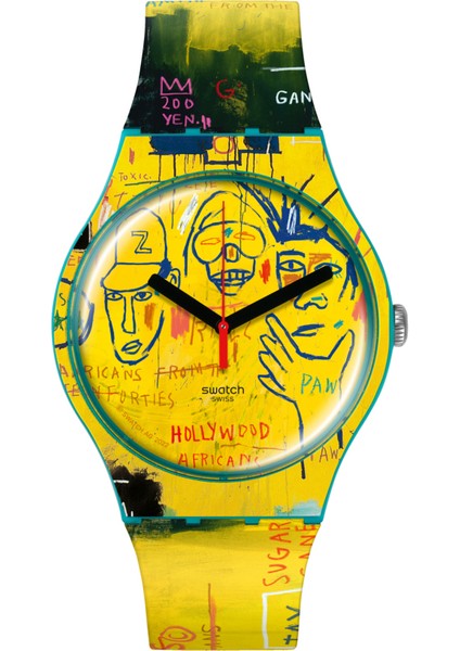 SUOZ354 Swatch Hollywood Africans By Basquiat Unisex Kol Saati