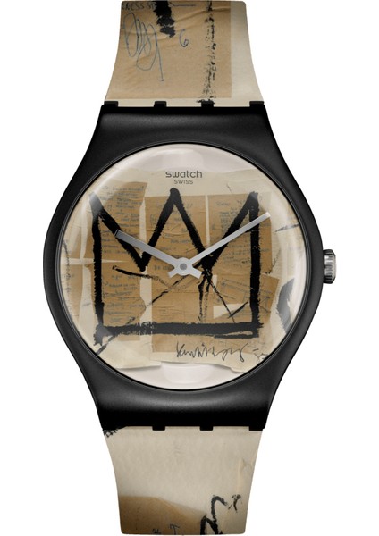 SUOZ355 Swatch Untitled By Jean-Michel Basquiat Unisex Kol Saati