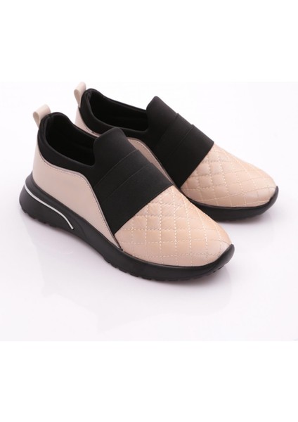 204 Kadin Üstü Lastikli Kare Desenli Sneaker Ayakkabi fiyatları