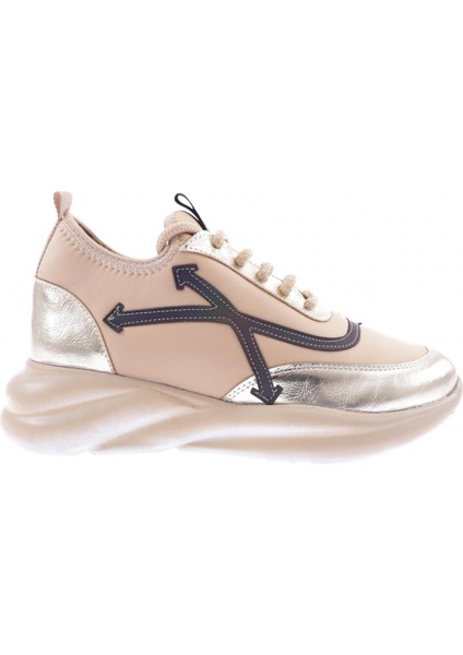 211-23Y Kadın Kalin Taban Bağcikli Sneakers Ayakkabı