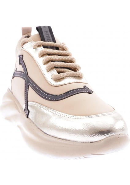 211-23Y Kadın Kalin Taban Bağcikli Sneakers Ayakkabı