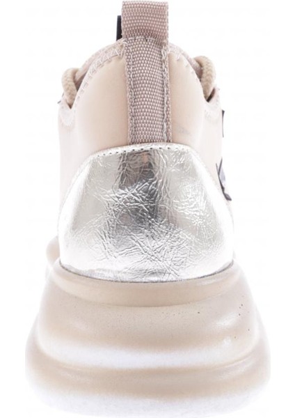 211-23Y Kadın Kalin Taban Bağcikli Sneakers Ayakkabı