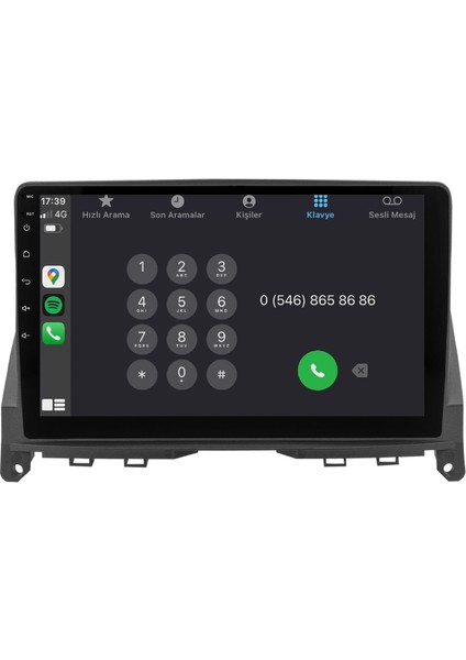 Mercedes C Serisi W204 (2005-2011) Android 14 Multimedya Carplay 10 Inch 4 GB Ram / 64 GB Hafıza CRV-4352XR