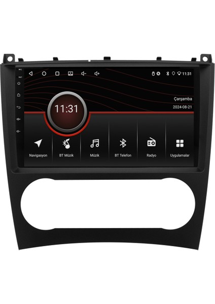Mercedes C Serisi W203 (2005-2007) Android 14 Multimedya Carplay 10 Inch 4 GB Ram / 64 GB Hafıza CRV-4341XR
