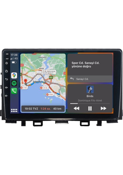 Kia Rio (2017-2024) Android 14 Multimedya Carplay 10 Inch 4 GB Ram / 64 GB Hafıza CRV-4317XR
