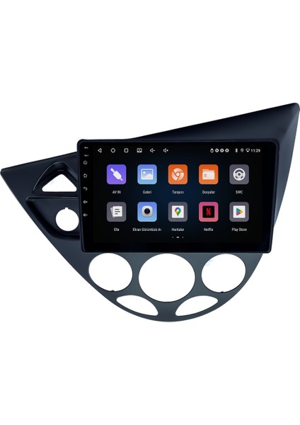 Ford Focus (1999-2004) Android 14 Multimedya Carplay 10 Inch 4 GB Ram / 64 GB Hafıza CRV-244XR
