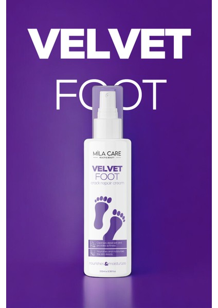 Velvet Foot Topuk Çatlak Ve Ayak Bakım Kremi 100ml X 3 Adet