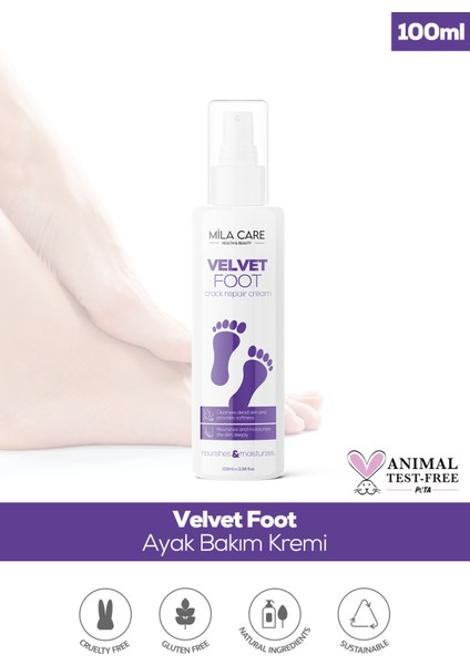 Velvet Foot Topuk Çatlak Ve Ayak Bakım Kremi 100ml X 3 Adet