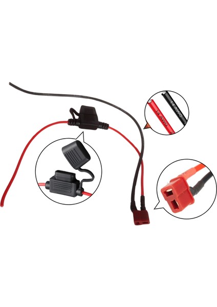 14 Awg T-Plug Dişi Konnektörlü Su Geçirmez Bıçak Tipi Sigorta Yuvası