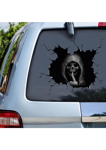 3D Sticker Hayalet Korkunç Oto Sticker, Motorsiklet, Kask, Laptop Sticker 17X6 cm Oto Aksesuar fırsatları