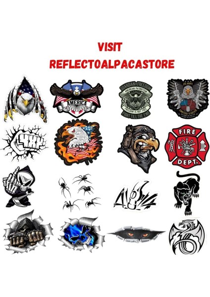 3D Sticker Mavi Iskelet Oto Sticker, Motorsiklet, Kask, Laptop Sticker 16X12 cm Oto Aksesuar