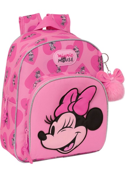 Minnie Mouse Okul Çantası Minnie Mouse Sevgi Dolu Pembe 28 x 34 x 10 cm (Yurt Dışından)