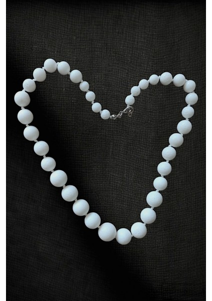 Hakiki Beyaz Mercan Süzme Kolye 348-1 modelleri