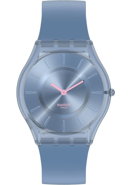 SS08N100-S14 Swatch Denim Blue Bayan Kol Saati
