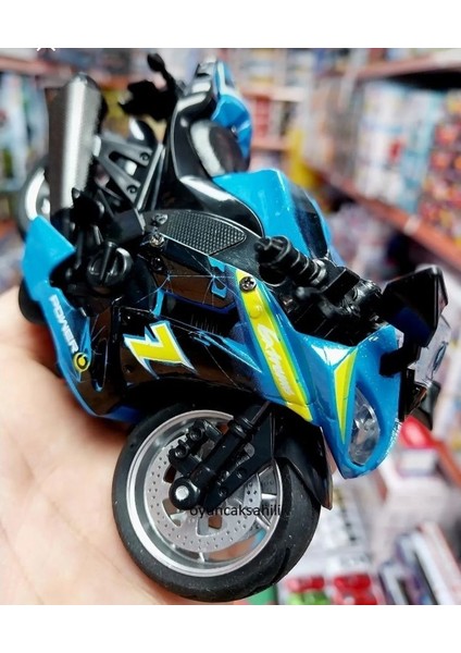 Honda Cbr Motor Oyuncak Yarış Motorsiklet Diecast Metal Model Araç Çek Bırak 13 cm