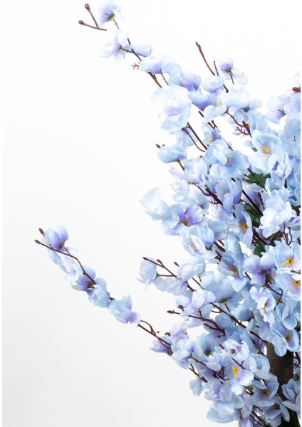 Beyaz Renkli Saksıda Sonbahar Renkli 100 cm Yapay Japon Bahardalı Ağacı fiyatları