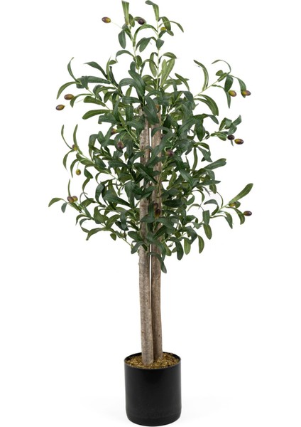 Siyah Saksıda 100 cm Yapay Zeytin Ağacı