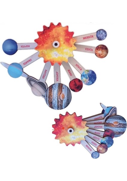 Ahşap Renkli Çakı Modelli Güneş Sistemi
