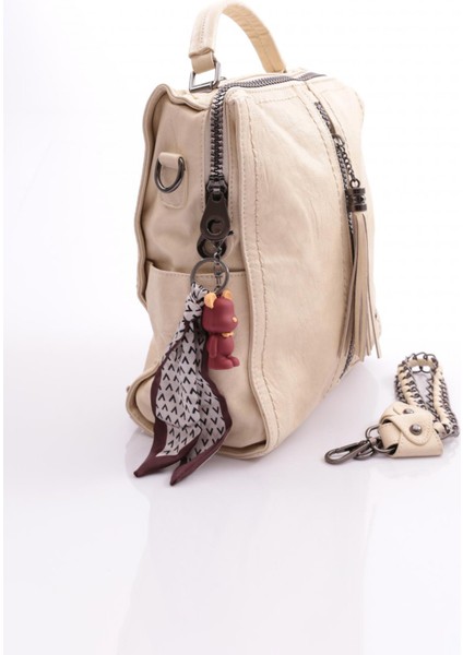 Ççs 17390 Kadın Yıkama Deri Maskotlu El ve Kol Çantası fiyatları