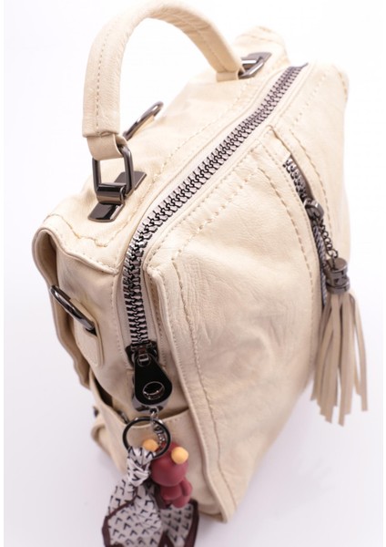 Ççs 17390 Kadın Yıkama Deri Maskotlu El ve Kol Çantası fırsatları