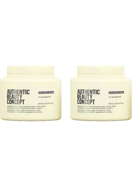 Authentic Beauty Concept Ekonomik Authetic Beauty Concept Replenish Maske 200 ml x 2 Adet