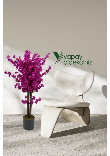 Gri Saksıda Mor Renkli Yapay Bahardalı Ağacı 100 cm fırsatları