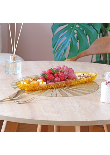 Oval Kayık Tabak Sarı