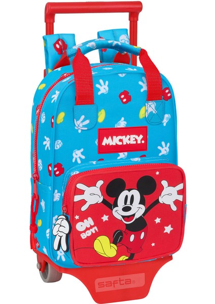 TLP Brands Tekerlekli Okul Sırt Çantası Mickey Mouse Clubhouse Fantastik Mavi Kırmızı 20 x 28 x 8 cm (Yurt Dışından)