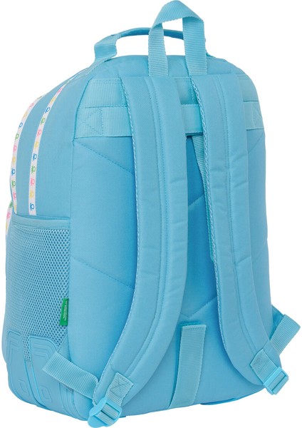 Okul Çantası Benetton Spring Celeste 32 x 42 x 15 cm (Yurt Dışından)