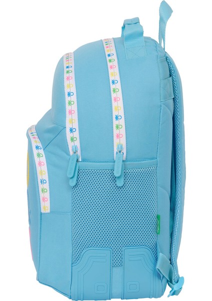 Okul Çantası Benetton Spring Celeste 32 x 42 x 15 cm (Yurt Dışından)