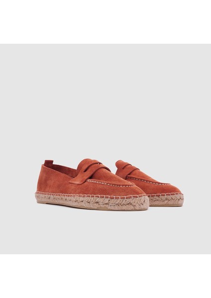 Kadın Casual Espadril Ayakkabı [060034], Kiremit Süet, 38