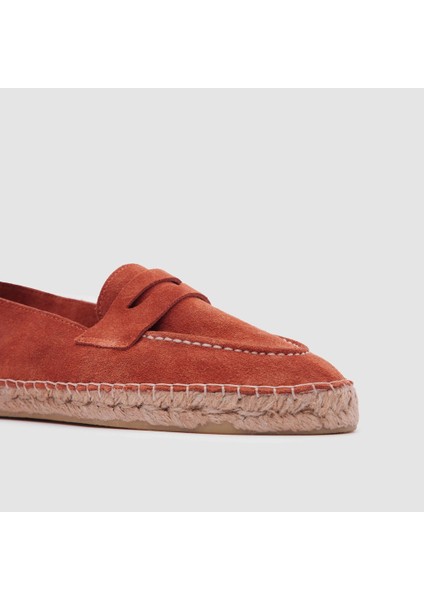 Kadın Casual Espadril Ayakkabı [060034], Kiremit Süet, 38