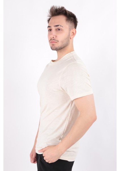 4602 Erkek Bisiklet Yaka Flamlı T-Shirt fiyatları