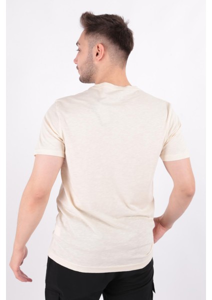 4602 Erkek Bisiklet Yaka Flamlı T-Shirt fırsatları