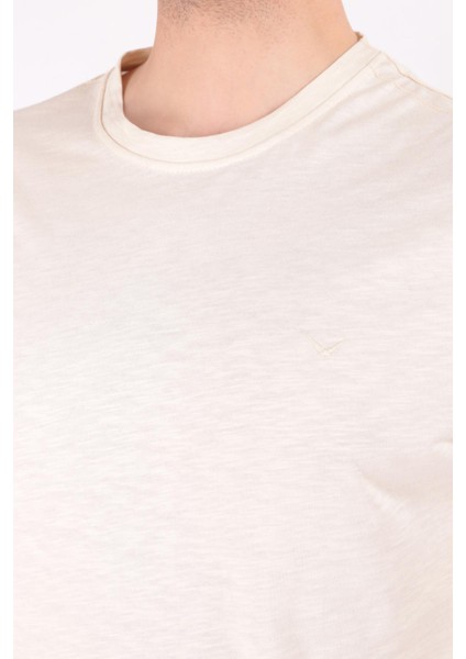 4602 Erkek Bisiklet Yaka Flamlı T-Shirt indirimleri