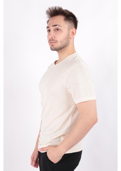 4601 Erkek V Flamlı T-Shirt fiyatları