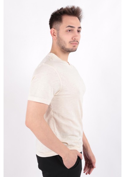 4601 Erkek V Flamlı T-Shirt modelleri