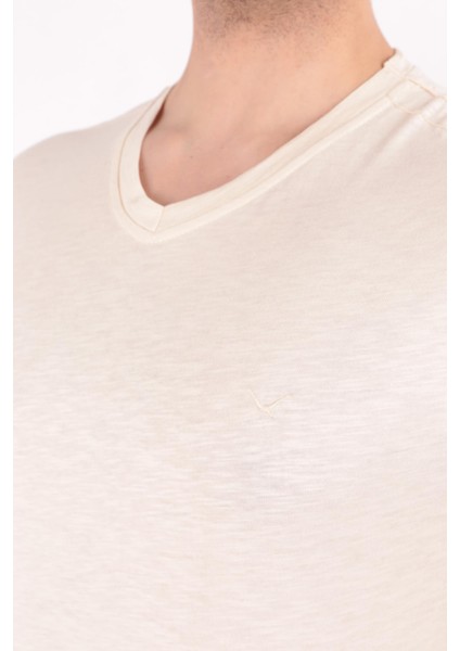 4601 Erkek V Flamlı T-Shirt indirimleri