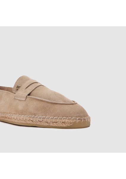 Erkek Espadril Loafer AYAKKABI[052051], Bej Süet, 43