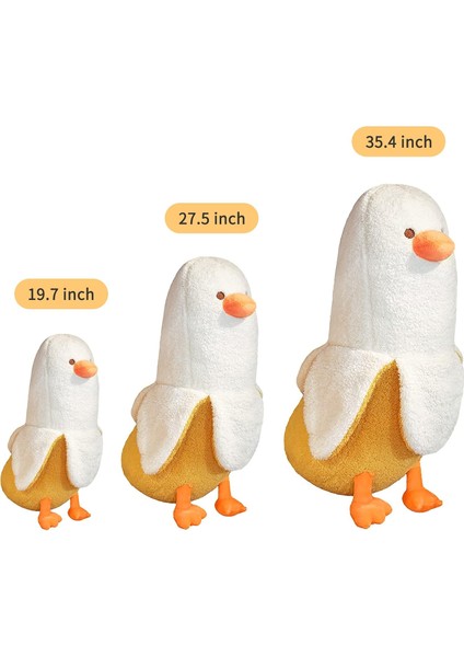 Muz Ördek Peluş Oyuncak Sevimli Peluş Doldurulmuş Ördek Doldurulmuş Hayvan Kızlar ve Erkekler Için Beyaz 19.75 Inç (Yurt Dışından)