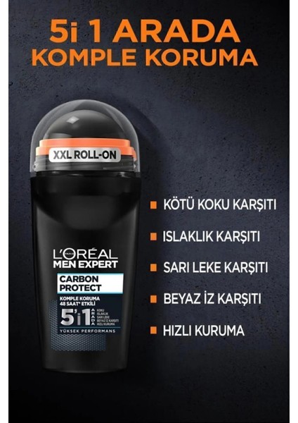 Loreal Paris Expert Carbon Anti Perspirant Roll On 50 Ml X 5 Adet modelleri