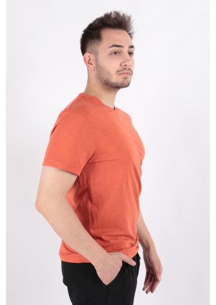 4601 Erkek V Flamlı T-Shirt modelleri